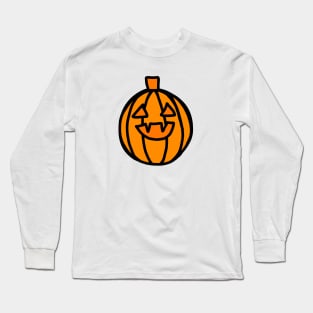 Cute Spooky Halloween Jack O Lantern Doodle, made by EndlessEmporium Long Sleeve T-Shirt